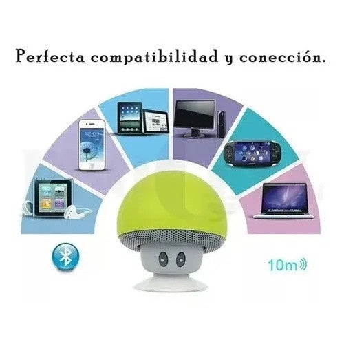 Bocinas Hongo Bluetooth con Ventosa