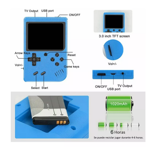 Mini Consola Portatil Retro 800 Juegos