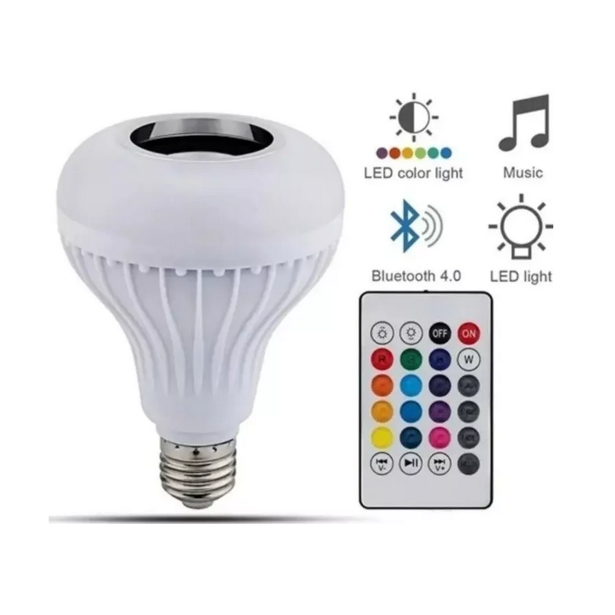 Foco Led Bocina Bluetooth 12W